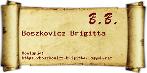 Boszkovicz Brigitta névjegykártya